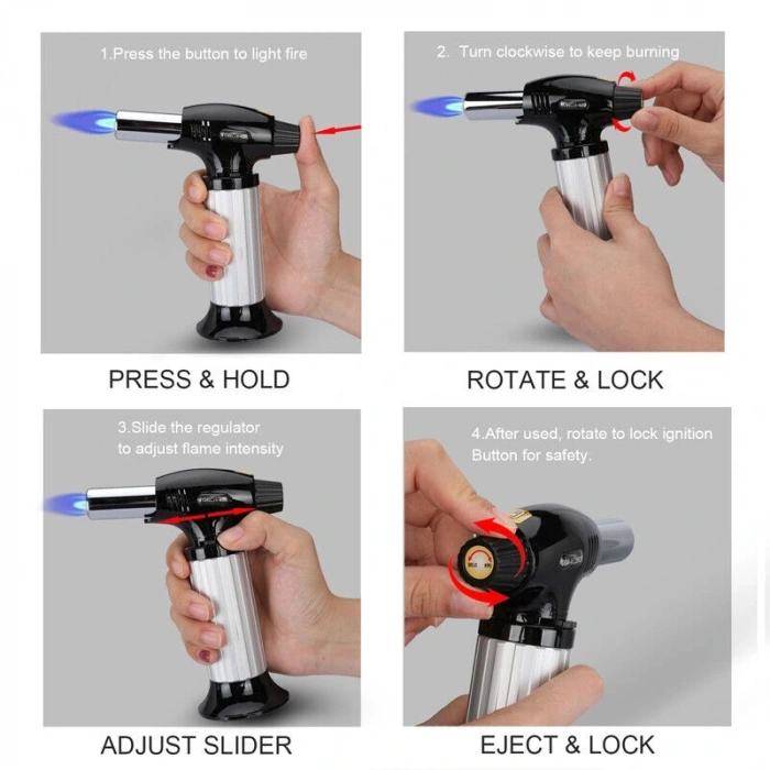 TORCH Pürmüz Çakmak Dolduralabilir Profesyonel Metal Gövde (5047)