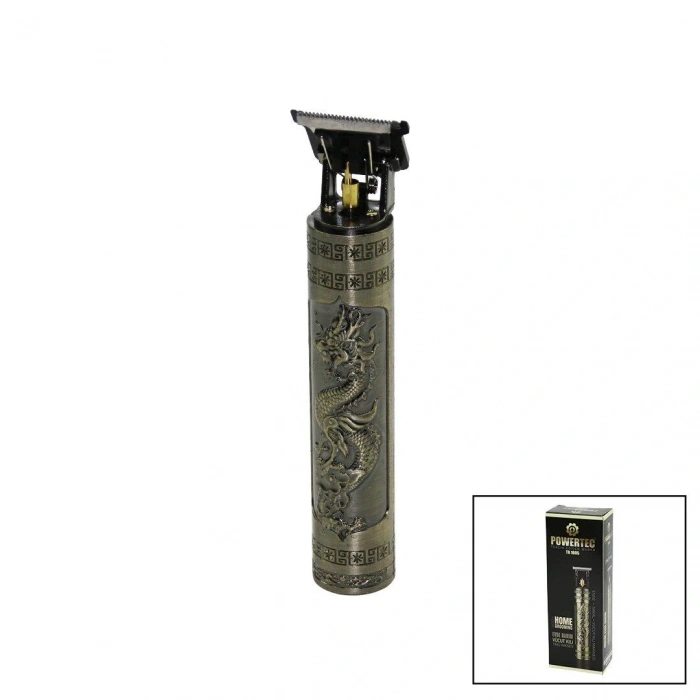 TR-1005 MAT GÜNLÜK EVDE BAKIM VÜCUT KILI ENSE - SAKAL TRAŞ MAKİNESİ USB ŞARJLI BASKILI GÖVDET BIÇAK (5047)