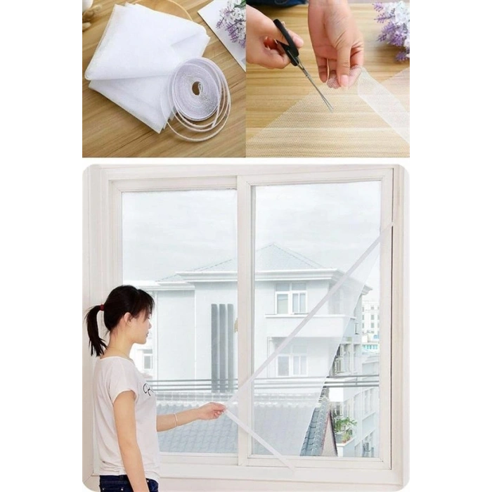 Tüm Cam Pencere Kapılara Uyumlu Tek Kanat Pencere Sinekliği (5047)