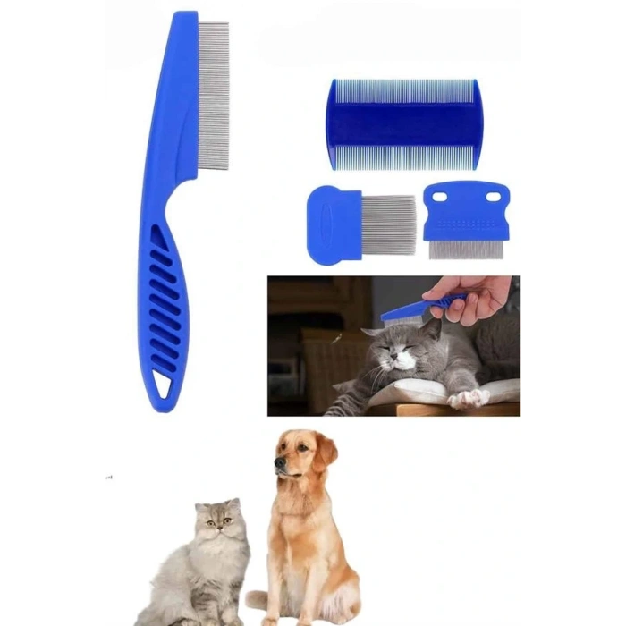 Tüy Fırçası Bit Tarağı Seti Evcil Hayvan Tüy Toplayıcı Bit Pire Önleyici Tarak