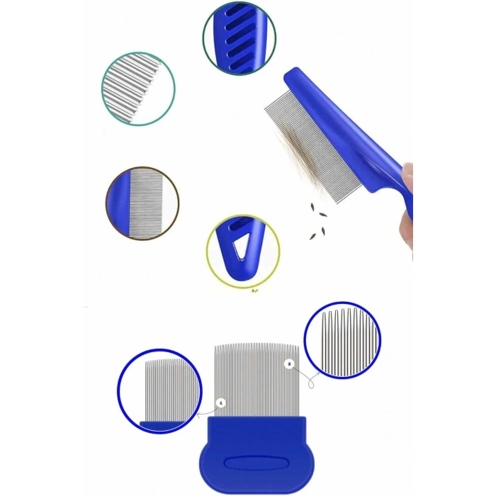 Tüy Fırçası Bit Tarağı Seti Evcil Hayvan Tüy Toplayıcı Bit Pire Önleyici Tarak