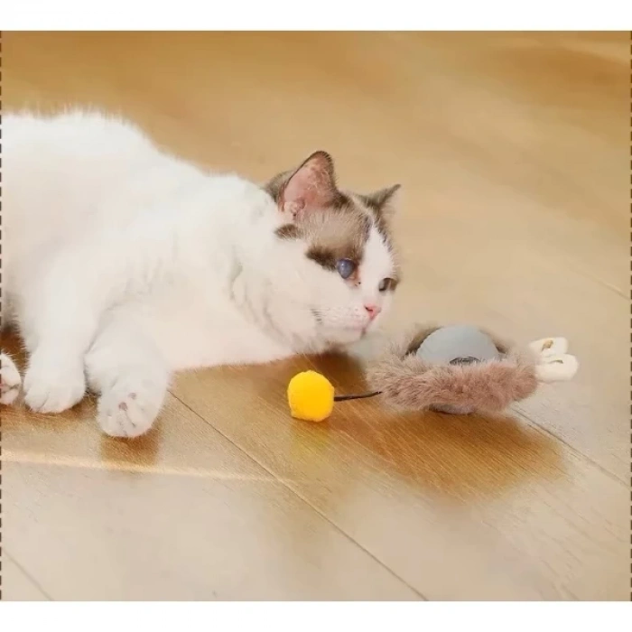 Tüylü Şarjlı Kedi Oyuncağı