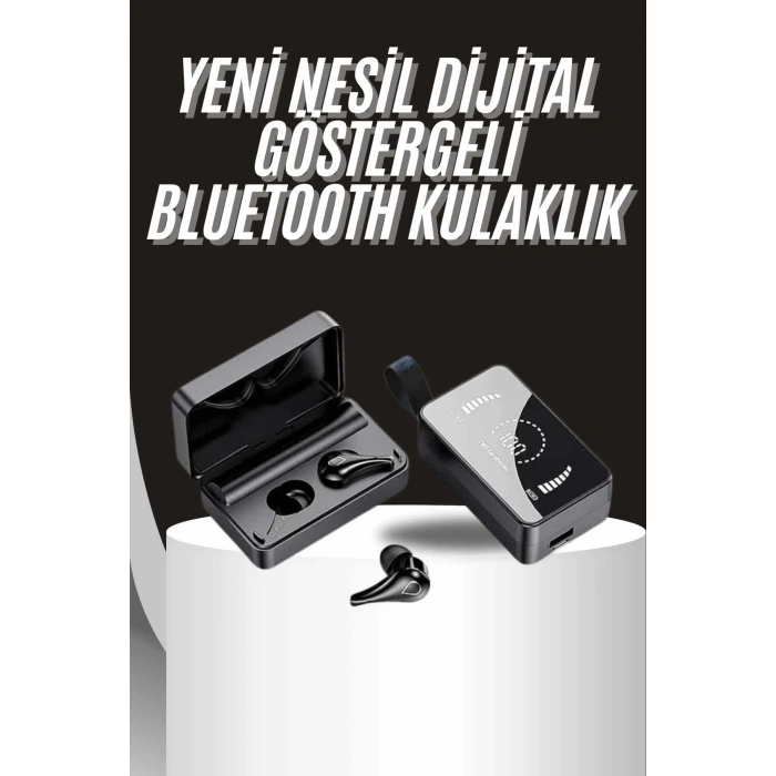 TWS Bluetooth Kulaklık Aynalı Kulaklık Dijital Göstergeli Dokunmatik Kontrol