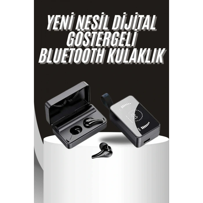 TWS Bluetooth Kulaklık Aynalı Kulaklık Dijital Göstergeli Dokunmatik Kontrol