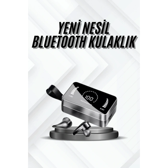 TWS Bluetooth Kulaklık Kablosuz Uzun Pil Ömrü Dijital Göstergeli Powerbank