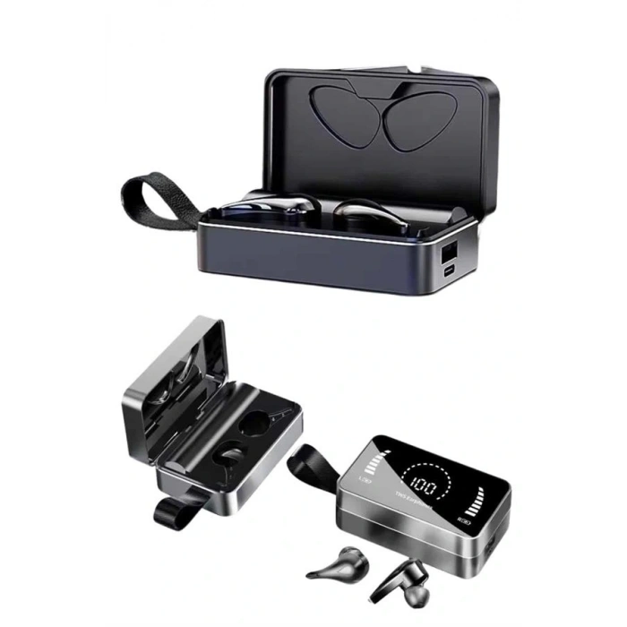 TWS Bluetooth Kulaklık Kablosuz Uzun Pil Ömrü Dijital Göstergeli Powerbank
