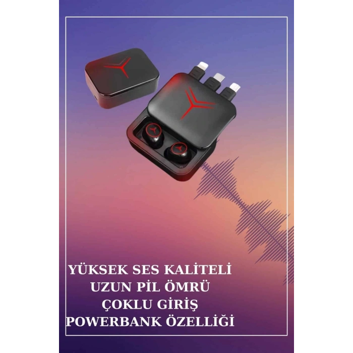 Ucuz Kaliteli Akıllı Saat ve Powerbank Bluetooth Kulaklık 5.1 Stereo ANC Özelliği