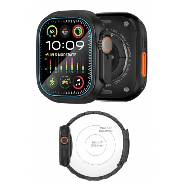 Ultra 3 Kordonlu Amoled Ekran Akıllı Saat Çok Fonksiyonlu Uyku ve Sağlık Takibi