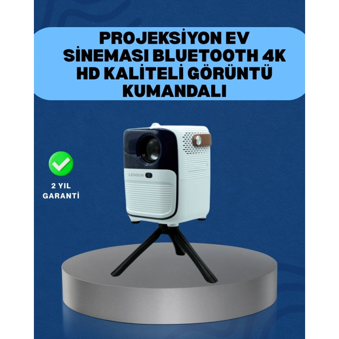 Ultra HD Çözünürlüklü Taşınabilir Projektör – 1920x1080 Piksel Görüntü Kalitesi