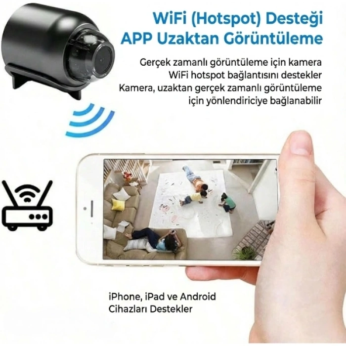 Ultra Mini Gözetleme Wi-Fi Kamera