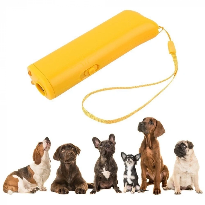Ultrasonik Köpeksavar Cihaz – 150 Desibel, Ses Dalgasıyla Zararsız Koruma, LED Işıklı, Etkili