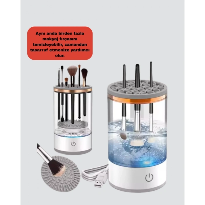 USB Şarjlı Kompakt Makyaj Fırçası Temizleme Makinesi