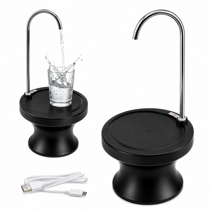 USB ŞARJLI - OTOMATİK DAMACANA SU POMPASI - STAND 360° BAŞLIK NRX-4337 (5047)