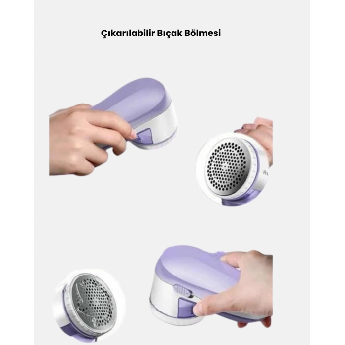 USB Şarjlı Tiftik Temizleyici – Kolay Temizlenen Hazne ve Bıçak, Taşınabilir