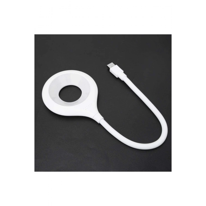 Usb Sesli Komutla Çalışan Akıllı Taşınabilir LED Lamba Esnek Boyunlu Masa Influencer Işığı