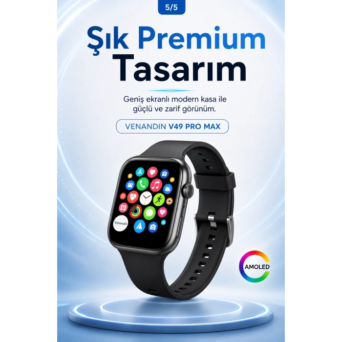 Uygulama Bildirimli Dokunmatik Akıllı Saat Kablosuz Şarjlı Şık Tasarımlı Model
