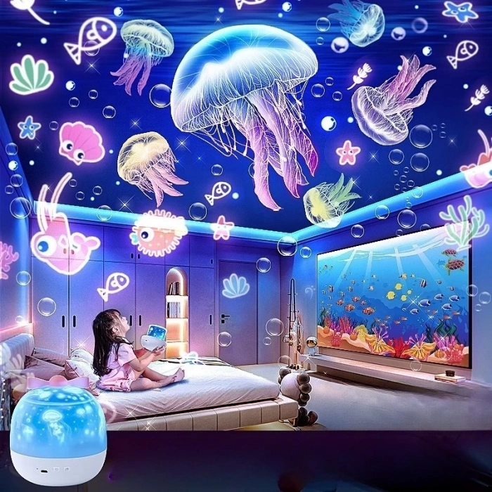 Uyku Arkadaşı Galaksi Çok Figürlü Projektör Gece Lambası