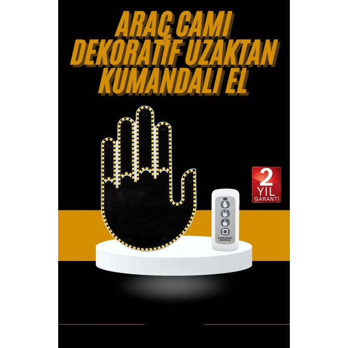 Uzaktan Kumandalı Araba Parmak Hareketi Işığı Parmak Işığı LED Araba Arka Pencere