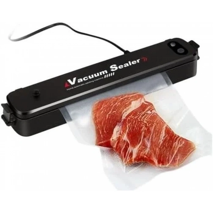 Vacuum Sealer Ev Tipi Vakumlama ve Yapıştırma Makinesi + 10 Adet Vakum Poşeti (5047)