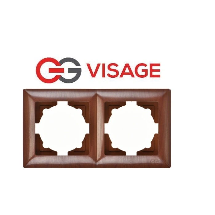Visage Amazon Ceviz 2 Li Çerçeve - Priz ve Anahtar İçin Uyumlu Çerçeve