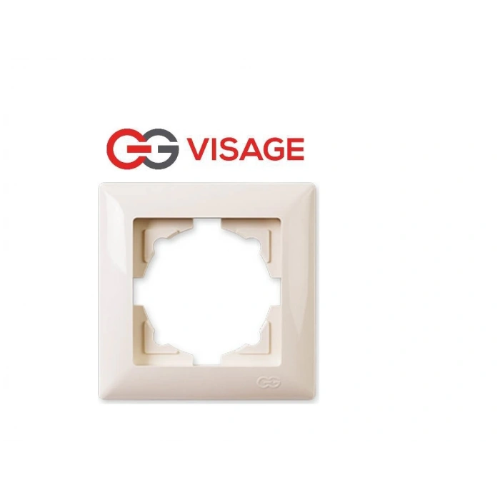 Visage Krem Tekli Çerçeve - Priz ve Anahtar İçin Uyumlu Çerçeve