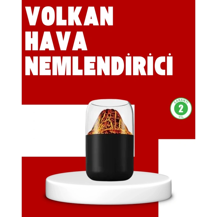Volkanik Tasarımlı LED Işıklı Ultrasonik Nemlendirici