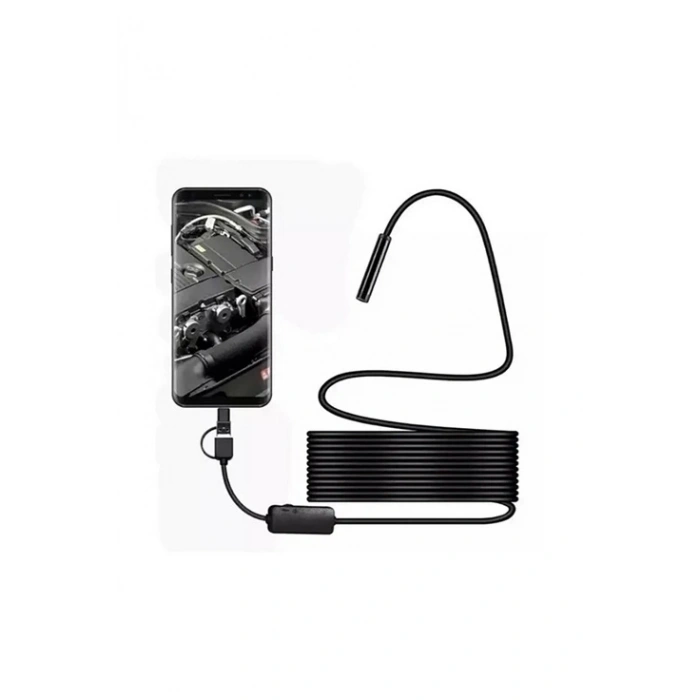 Vtn-02 Endoskop Yılan Video Kamera Led’li 2 Metre 7 Mm Sert Kablo Su Geçirmez