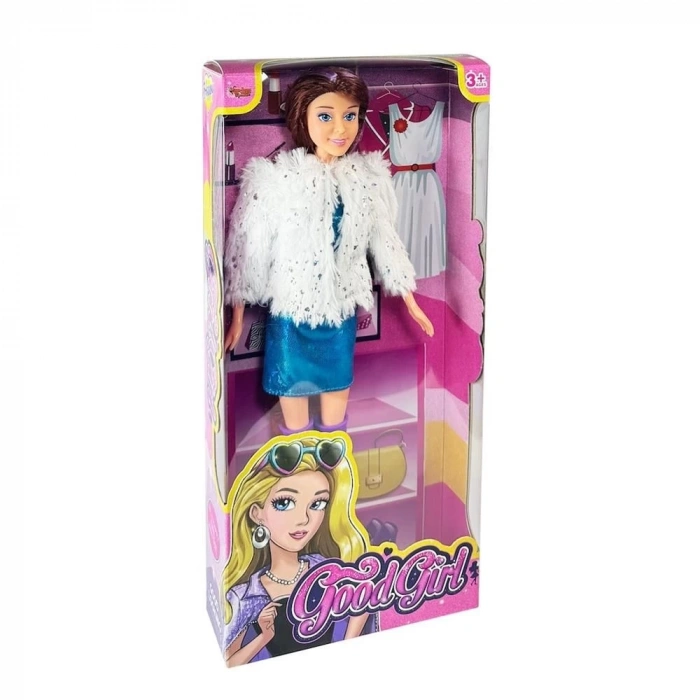 WG-66770 Parlak Elbiseli Ceketli Bebek 29 cm