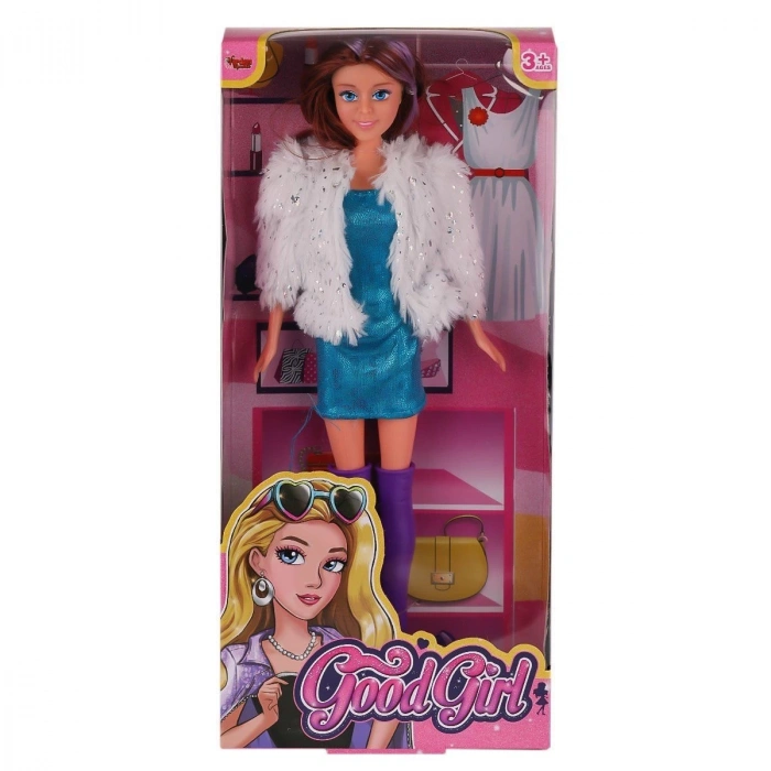 WG-66770 Parlak Elbiseli Ceketli Bebek 29 cm