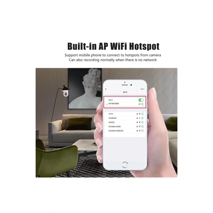 Wifi 360 Panoramik Ampul Kamera Güvenlik Kamerası Çift Wifi 360 Derece Gece Görüşlü