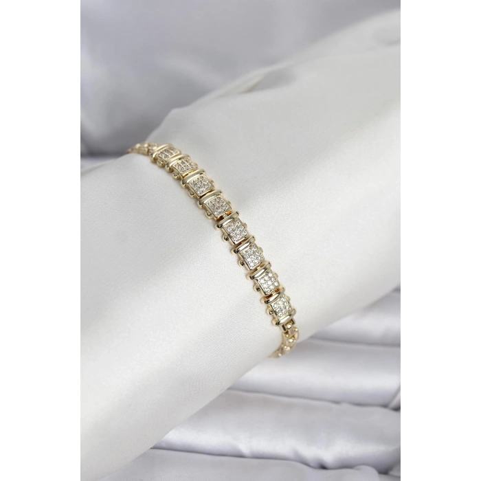 Xuping Model Zirkon Taşlı Gold Renk Kadın Bileklik