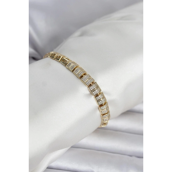 Xuping Zirkon Taşlı Gold Renk Kadın Bileklik