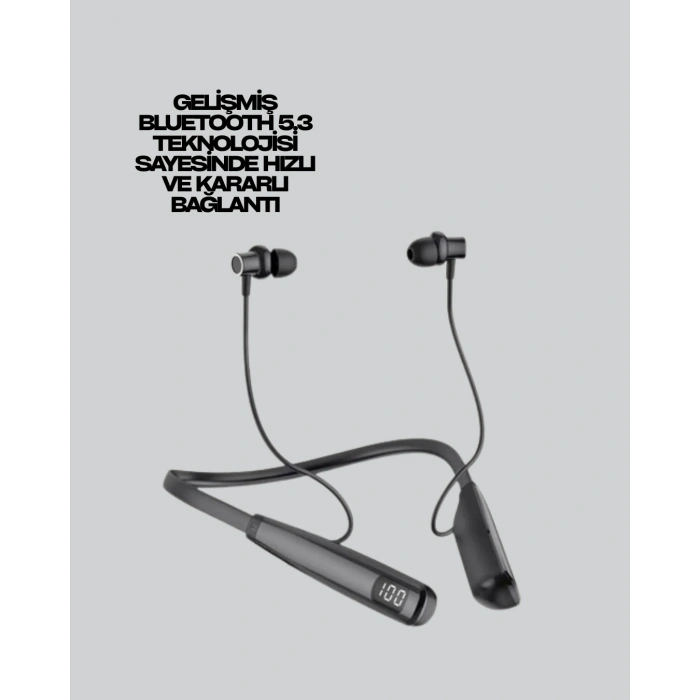 Y12 Bluetooth Boyun Bantlı Kulaklık – 100 Saat Pil, Bluetooth 5.3, Dokunmatik Kontrol