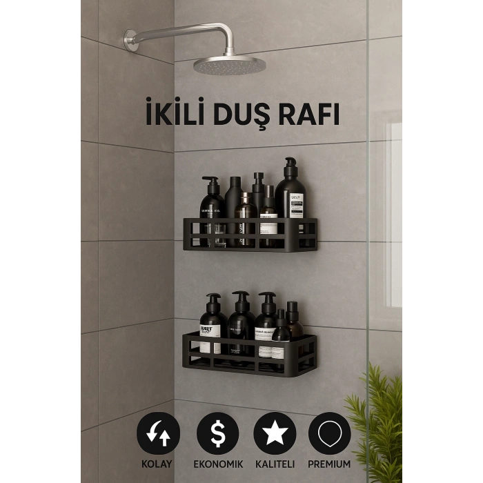 Yapışkanlı Duvar Rafı organizer banyo rafı duş rafı mutfak rafı havluluk sabun krem şampuanlık