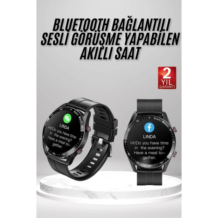 Yeni Model Akıllı Saat GPS Uyumlu Uyku ve Sağlık Takibi Sesli Görüşme