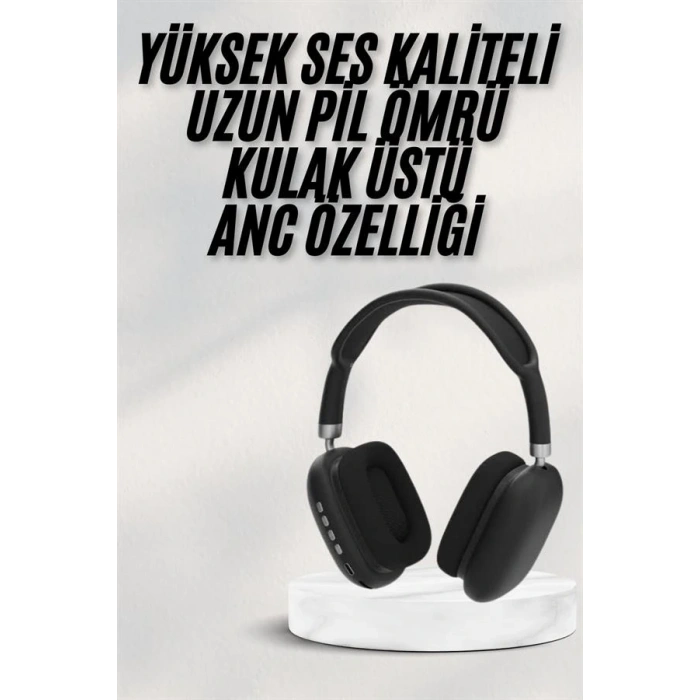 Yeni Nesil Bluetooth Kulaklık Kulak Üstü ANC Özelliği Yüksek Ses Kaliteli