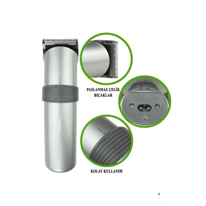 Yeni Nesil Profesyonel Şarjlı Saç Sakal Tıraş Makinesi Ayarlanabilir 4 Taraklı