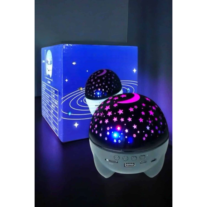 Yıldız Yansıtmalı Projeksiyon Gece Lambası Şarjlı Taşınabilir
