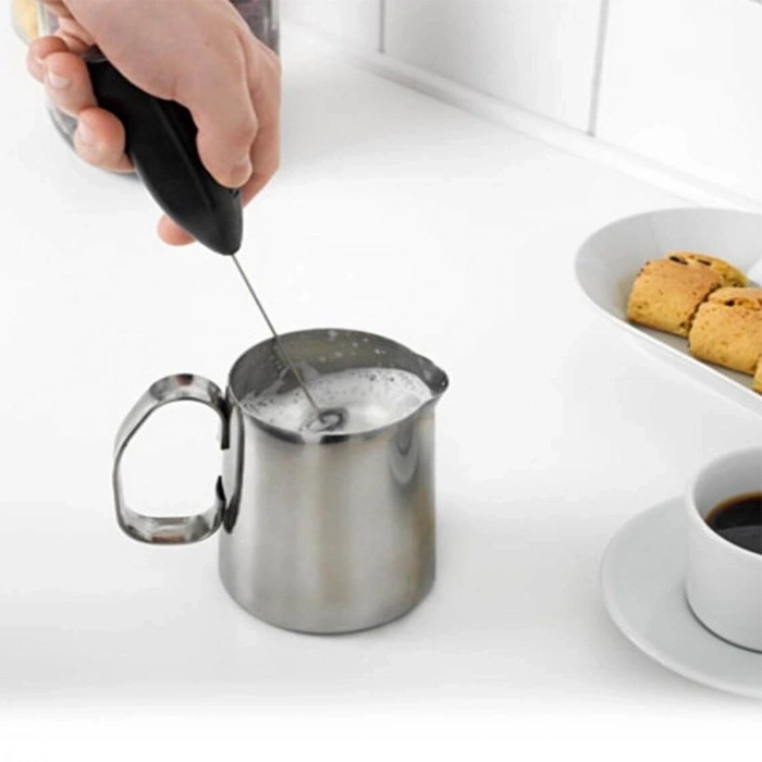 Yumurcak Shop® El Çırpıcısı Pilli Mini Portatif Mutfak Mikseri Köpürtme Aleti