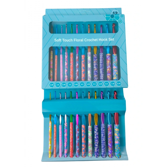 Yün Tığ Set Desenli 12 Adet