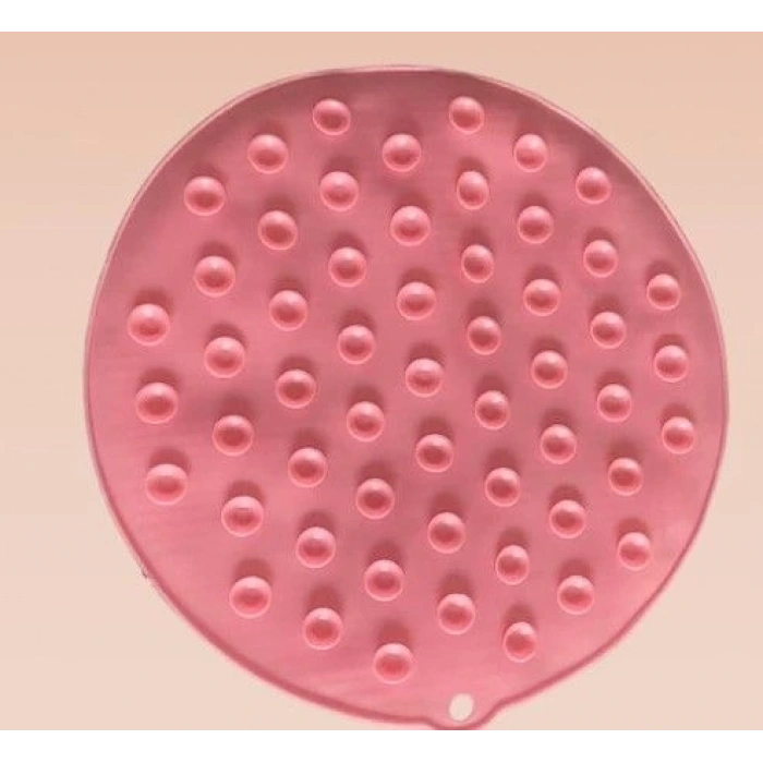 Yuvarlak Vantuzlu Banyo Sırt Kese Matı 26 cm