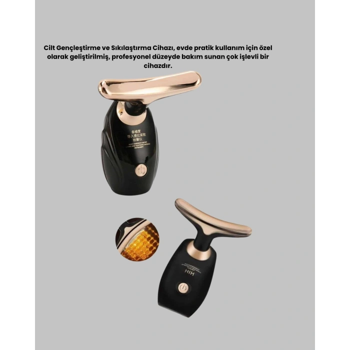 Yüz ve Boyun İçin Cilt Sıkılaştırma ve Kolajen Artırıcı Bakım Cihazı