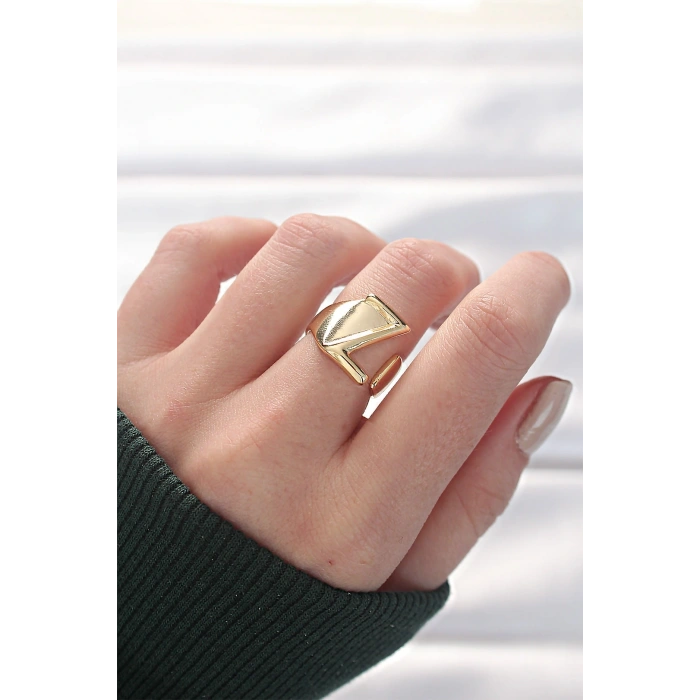 Z Harfli Altın Renk Ayarlanabilir Yüzük