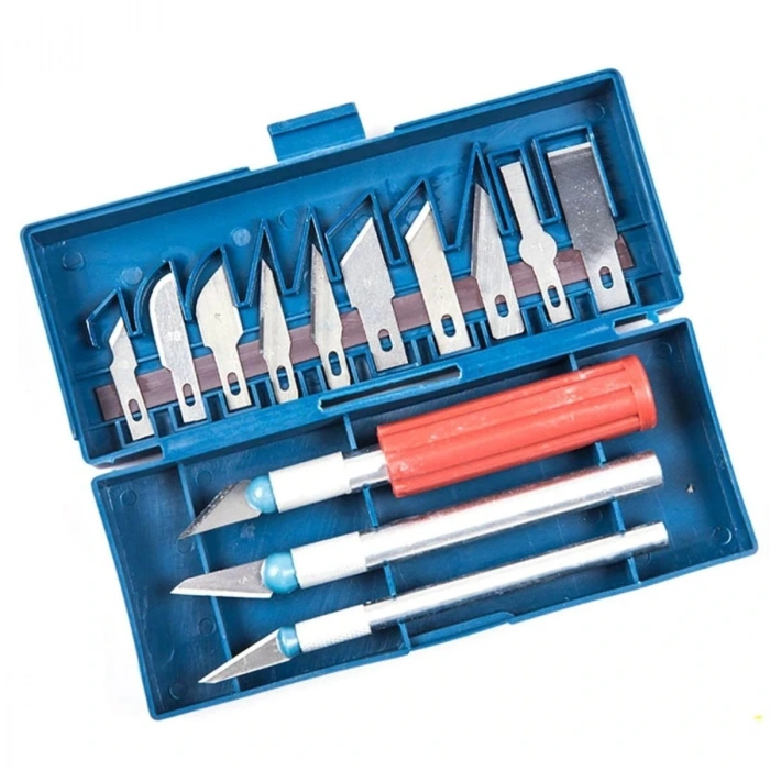 Zanaat 16 Parça Hobi Gravür Ahşap Heykel Çömlek Oyma Şekil Verme 13 Maket  Neşter Seti (5047)