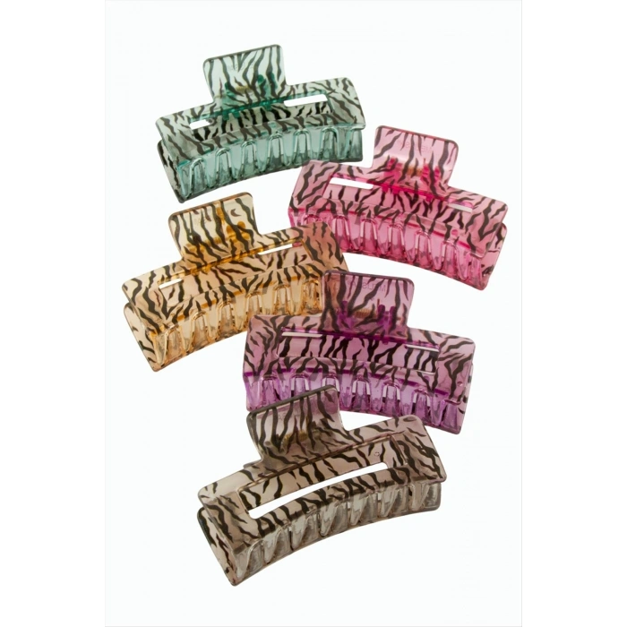 Zebra Desenli Dikdörtgen Mandal Toka 8 cm