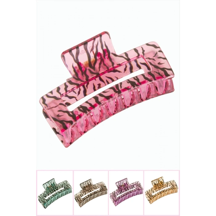 Zebra Desenli Dikdörtgen Mandal Toka 8 cm