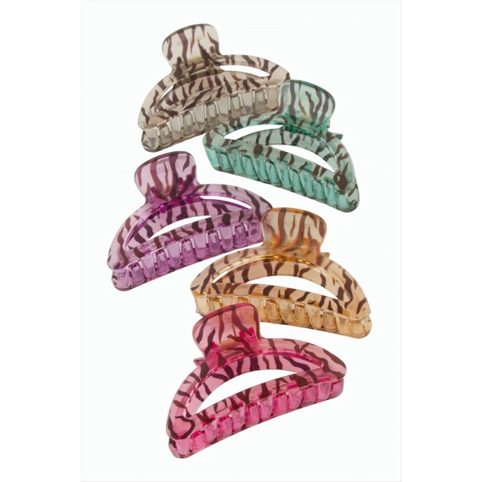Zebra Desenli Oval Mandal Toka 8 cm