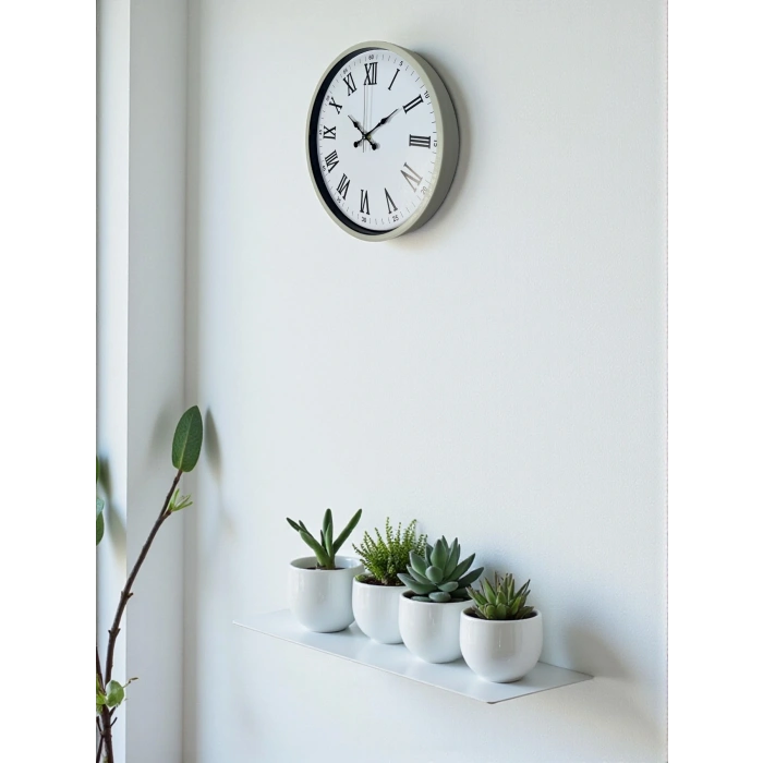 Zentime 36 Cm Krem Dekoratif Duvar Saati