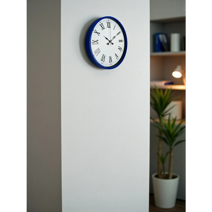 Zentime 36 Cm Lacivert Dekoratif Duvar Saati