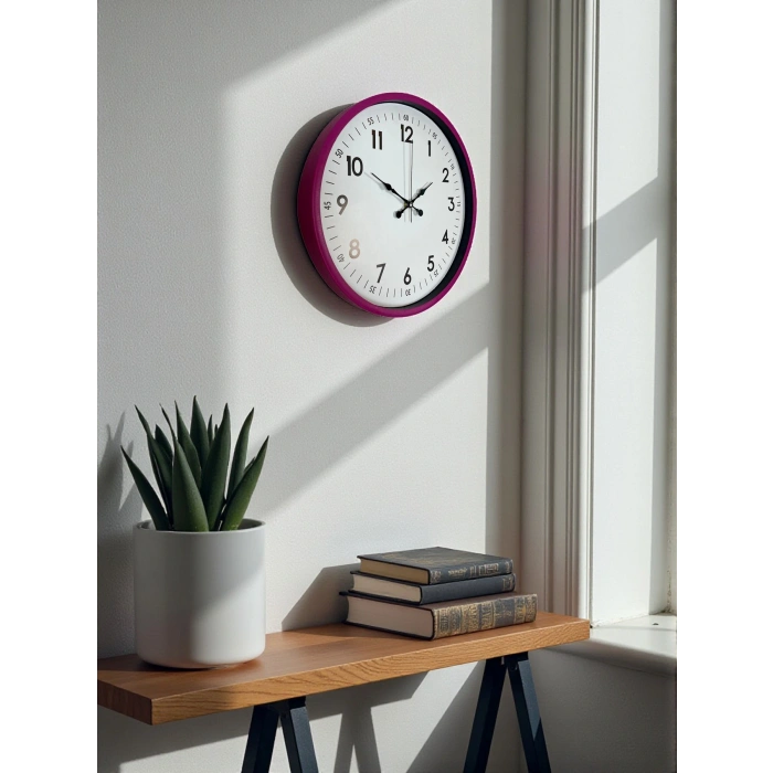 Zentime 36 Cm Pembe Dekoratif Duvar Saati